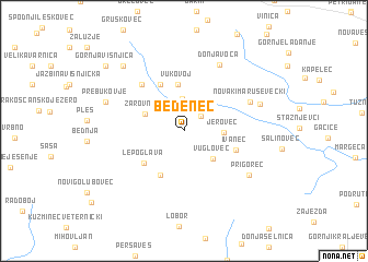 map of Bedenec