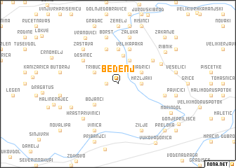 map of Bedenj