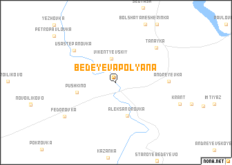 map of Bedeyeva Polyana