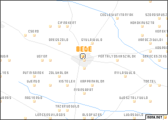 map of Bede