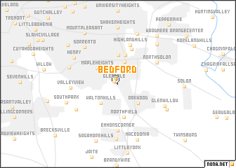 map of Bedford