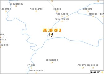 map of Bédiakro