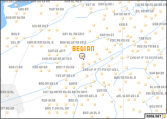 map of Bediān