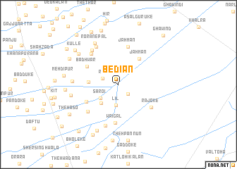map of Bediān