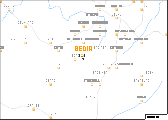 map of Bedia