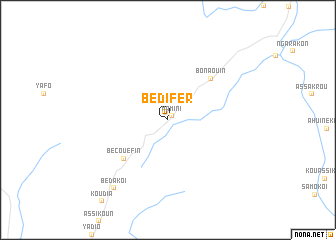 map of Bédifer