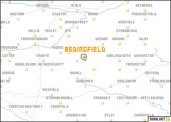 map of Bedingfield