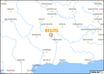 map of Beding