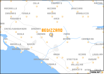 map of Bedizzano