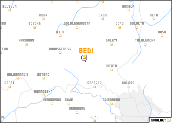 map of Bedī