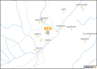 map of Bedi