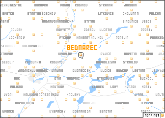 map of Bednárec