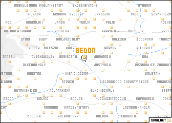 map of Bedoń