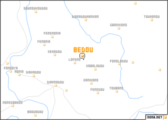 map of Bédou