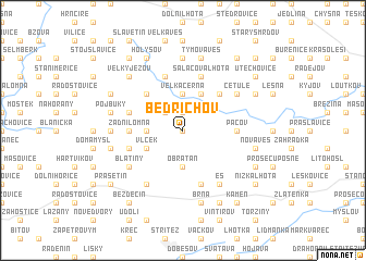 map of Bedřichov