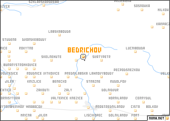 map of Bedřichov