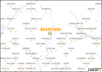 map of Bedřichov