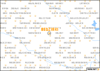 map of Będziaki