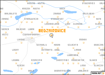 map of Będźmirowice