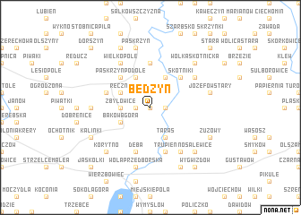 map of Będzyn