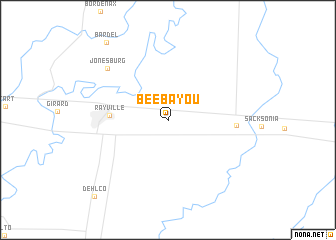 map of Bee Bayou