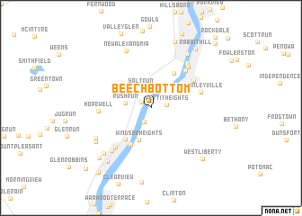 map of Beech Bottom