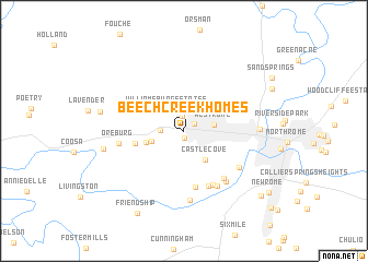 map of Beech Creek Homes