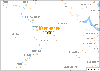 map of Beech Fork