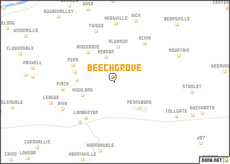 map of Beech Grove