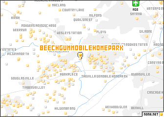 map of Beech Gum Mobile Home Park