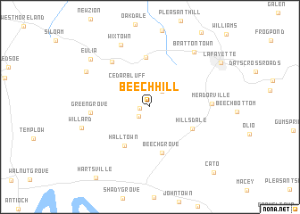 map of Beech Hill