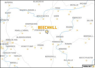 map of Beech Hill