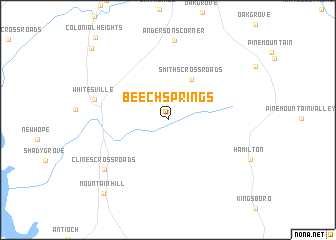 map of Beech Springs