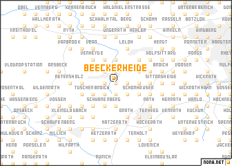 map of Beeckerheide