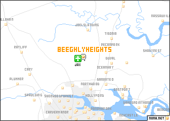 map of Beeghly Heights