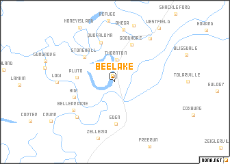 map of Bee Lake