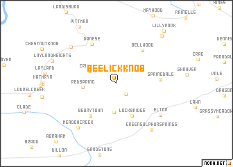 map of Beelick Knob