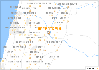 map of Beʼerotayim
