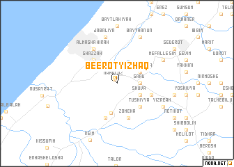 map of Beʼerot Yiẕẖaq