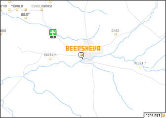 map of Beʼer Sheva‘