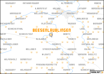 map of Beesenlaublingen