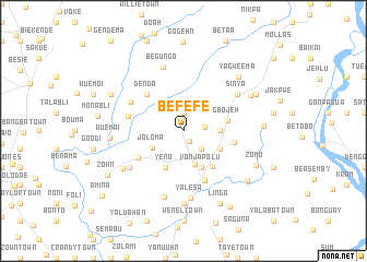 map of Be Fefe