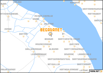 map of Bégadanet