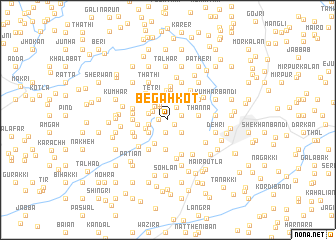 map of Begāhkot