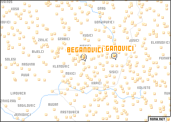 map of Beganovići