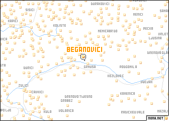 map of Beganovići