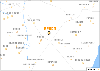 map of Beg‘ān