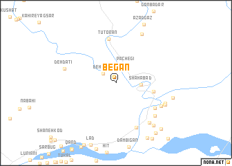 map of Begān