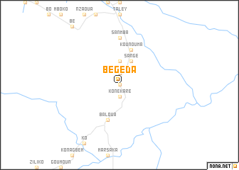 map of Bégéda