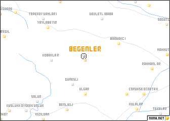 map of Beğenler